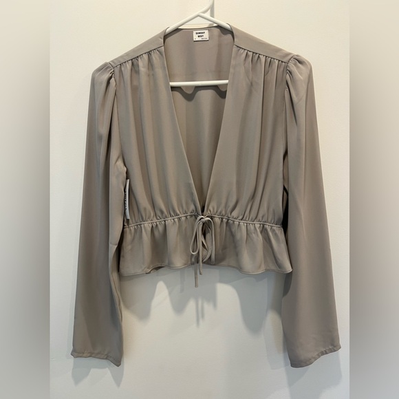 ARITIZA Sunday Best Tie-Front Blouse - Picture 1 of 3